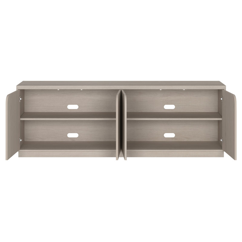 Voegele Rectangular TV Stand for TV's up to 78" in Alder, White
