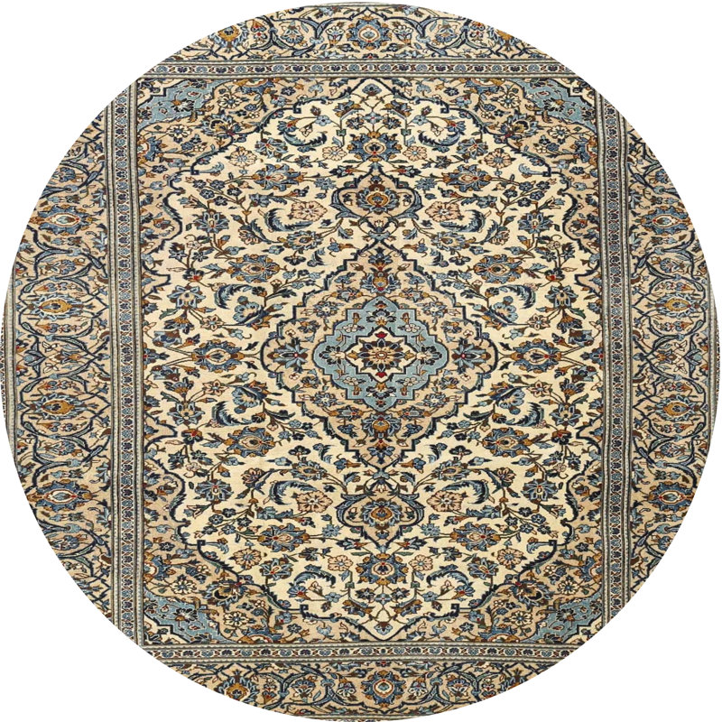 Chlorine Oriental Indoor Rug, Round 5'