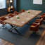Table de conférence en bois massif de style industriel moderne-1496670831