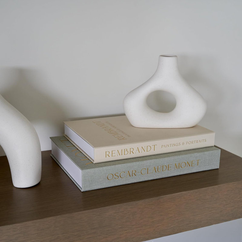 Magnifiques livres décoratifs - ensemble de 2 boîtes en lin pour rehausser le décor de votre table basse, bibliothèque ou manteau de cheminée