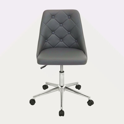 Chaise de bureau contemporaine réglable avec pivot en similicuir