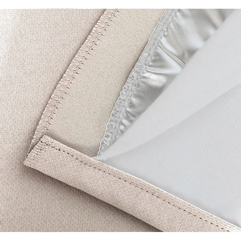 Rauseo Blackout Curtain Single Panel, Light beige