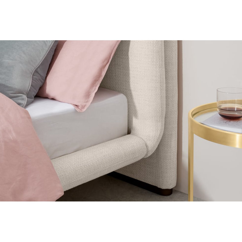 Carvey Upholstered Bed, Full / Double, Oatmeal