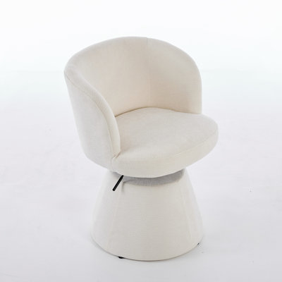 Adjustable Height Swivel Upholstered Round Dining Chair