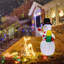 Bonhomme de neige avec boîte-cadeau gonflable