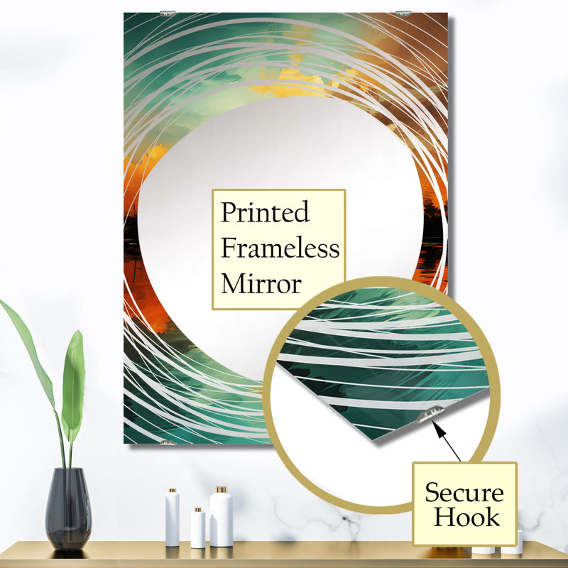 Mielack - Miroir mural Coastal Sunset MIR132989, 40 po x 30 po