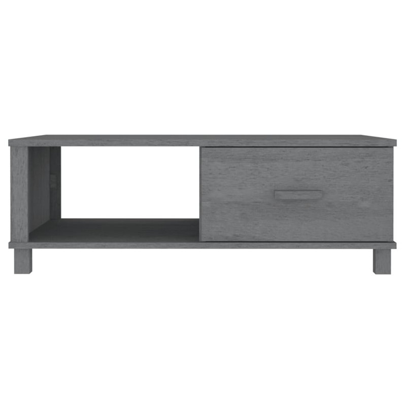 Table basse simple avec rangement Hamar, Gris foncé