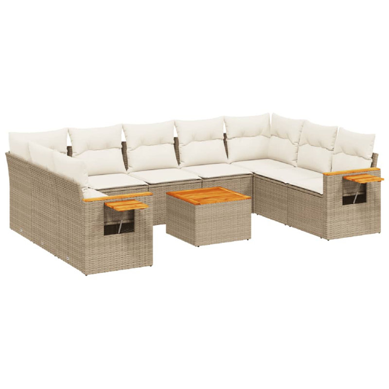 Ensemble de canapé de jardin Vidaxl beige