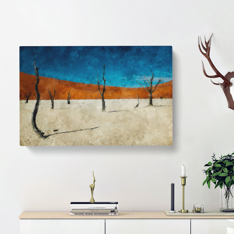 Trees In Namibia - Wrapped Canvas Painting, 35cm H x 50cm W x 3cm D