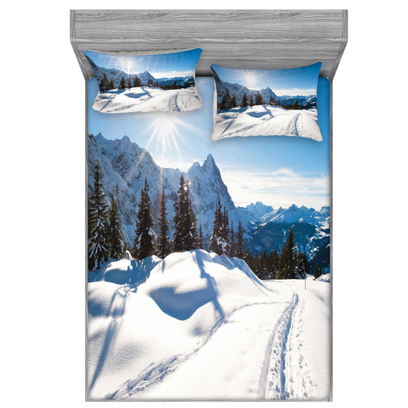 Ashliek Microfiber Sheet Set, Queen Sheet Set with Fitted Sheet