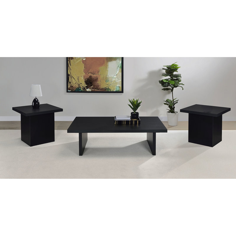 Ensemble de 3 tables basses et tables de bout Caroline Black