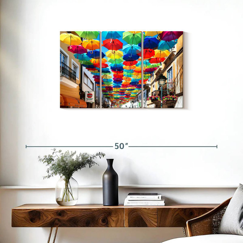 Sebbie Colourful Umbrellas II, 20" H x 33" W