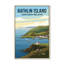 Rathlin Island, Northern Ireland - Romantic Coastal Travel Poster Of Cliffs, Harbour And Sea. Giclee Print On Wrapped Canvas. Wall Art, Home Decor - Natural Landmarks, Northern Ireland - Wrapped Canvas Print-666888685