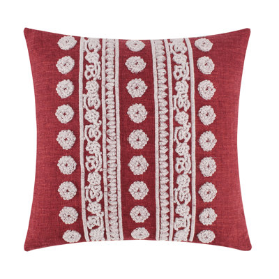 Khotan Red Embroidered Red Pillow