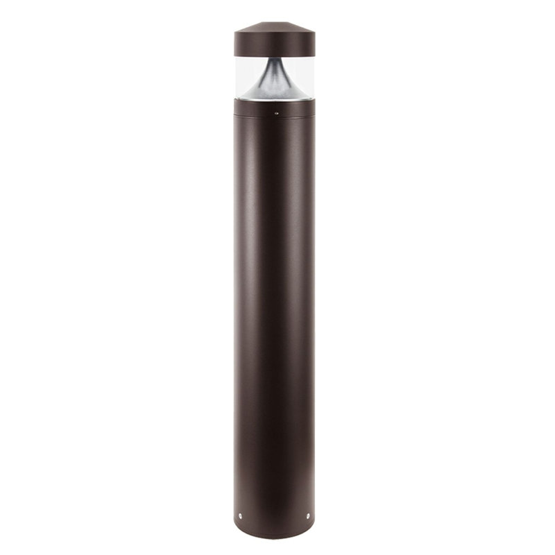 Solus 4000K Round LED Walkway Landscape Bollard Light, Bronze