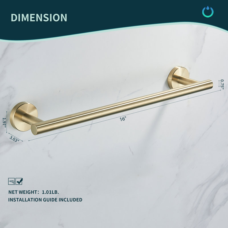 6 - Piece Bathroom Hardware Set, Brushed Gold