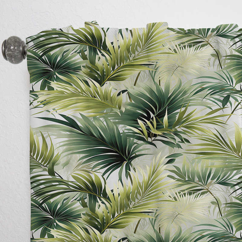 Motif tropical I - rideau en velours tropical - obscurcissant - 1 panneau, L 52 po x L 84 po