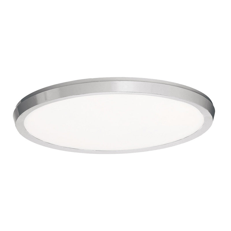 Plafonnier encastré à DEL Argo, Nickel brossé, 3500K, H 1 po x l 19 po x P 19 po