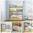 4 Tiers Narraw Behind The Door Bookshelf, Freestanding Slim Wooden Storage Rack for Living Room Freestanding Slim Storage Rack for Living Room Bedroom Study Room-201203351