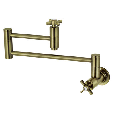 Kingston Brass Millennium Two-Handle 1-Hole Wall Mount Pot Filler Faucet