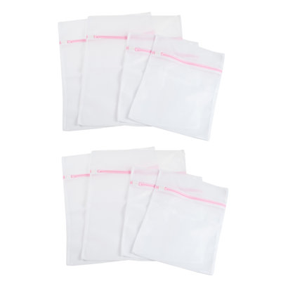 Everyday Home Set of 4 Mesh Laundry Bags, White