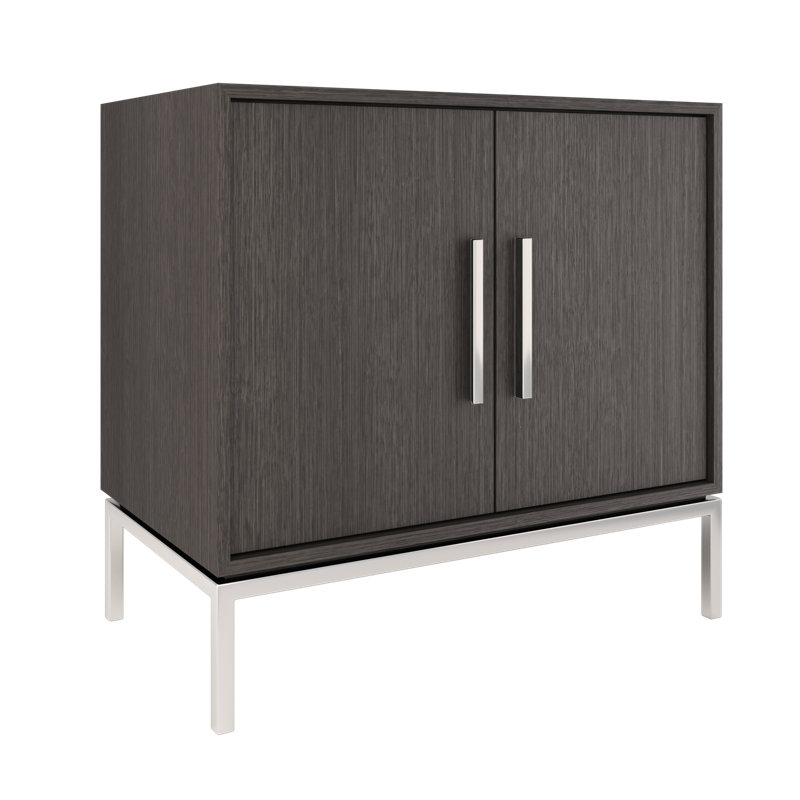 Rift White Oak Single Bath Vanity, Gray Weathered, Polished Chrome, 36"