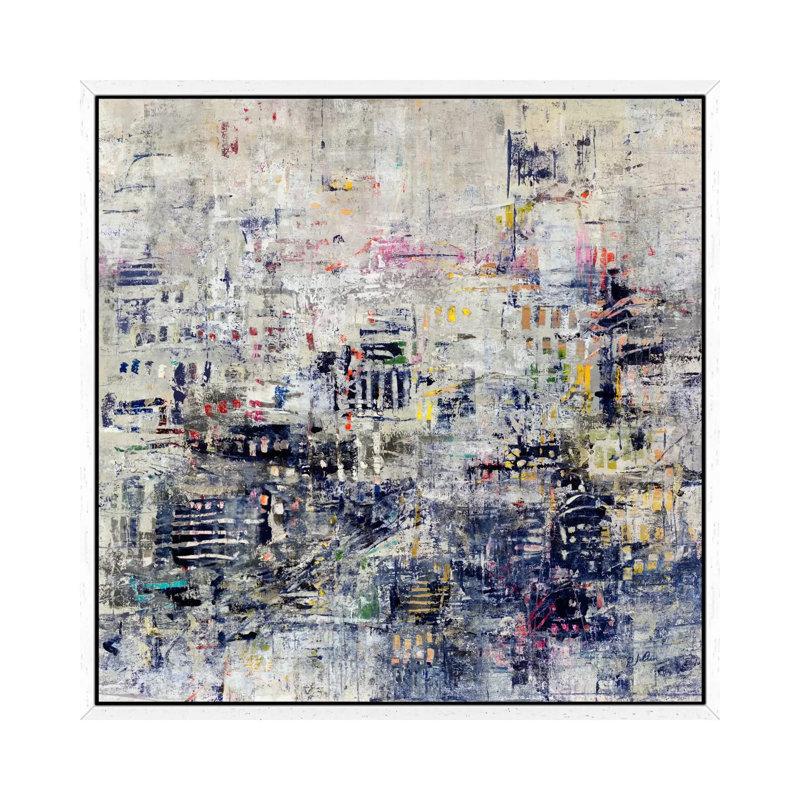 Wee Hours by Julian Spencer - Painting on Canvas, White Framed Canvas, 66.04 cm H x 66.04 cm W
