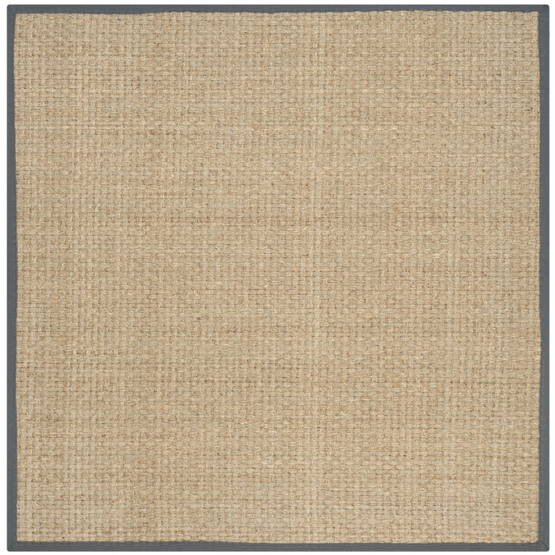 Arley Natural Fiber Seagrass Solid Color Rug, Square 6'