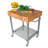 Cucina D'Amico Prep Table with Butcher Block Top