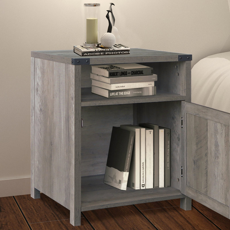 Kostyantyn 18'' W Nightstand, Washed Oak