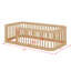 Structure de lit en bois avec clôture-1179921207