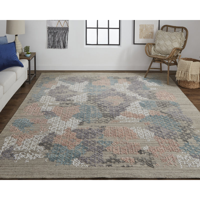 Performance Viscose Abstract Indoor Rug, Rectangle 2' x 3'