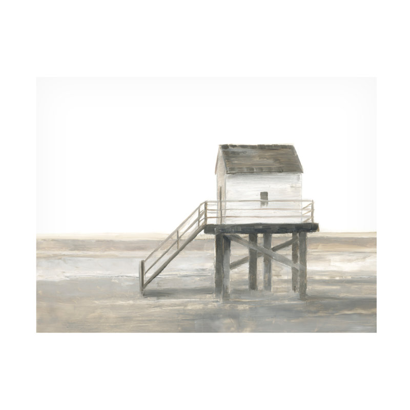 Art mural sur toile tendue - décoration murale «Weathered Beach Outpost II» d'Ethan Harper pour le salon, la chambre à coucher ou le bureau - 14 x 19