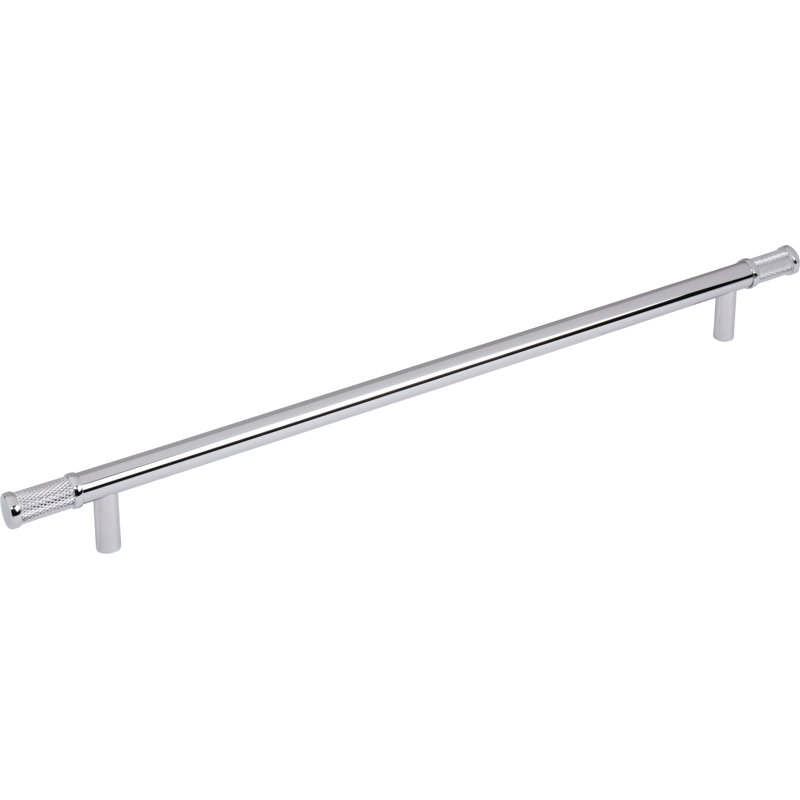 Burnham Bar Pull, Polished Chrome, 12" Center To Center