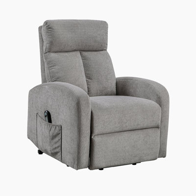 Darel 28.5" Transitional Textured Microfiber Power Lift Chair with One-Touch Power Control, Gentle Lift Motion & Pocket Coil Support
