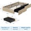 Structure de lit double en bois avec 2 tiroirs de rangement, sans sommier-1048035968-1048035982