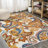 Midgard Paisley High-Low Orange/Multi Indoor/Outdoor Rug-1339350135