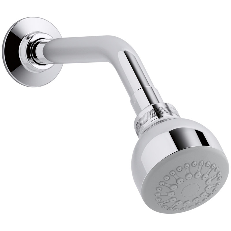 Coralais 2.5 GPM Full/Standard Fixed Shower Head, Polished Chrome, 2.5 GPM