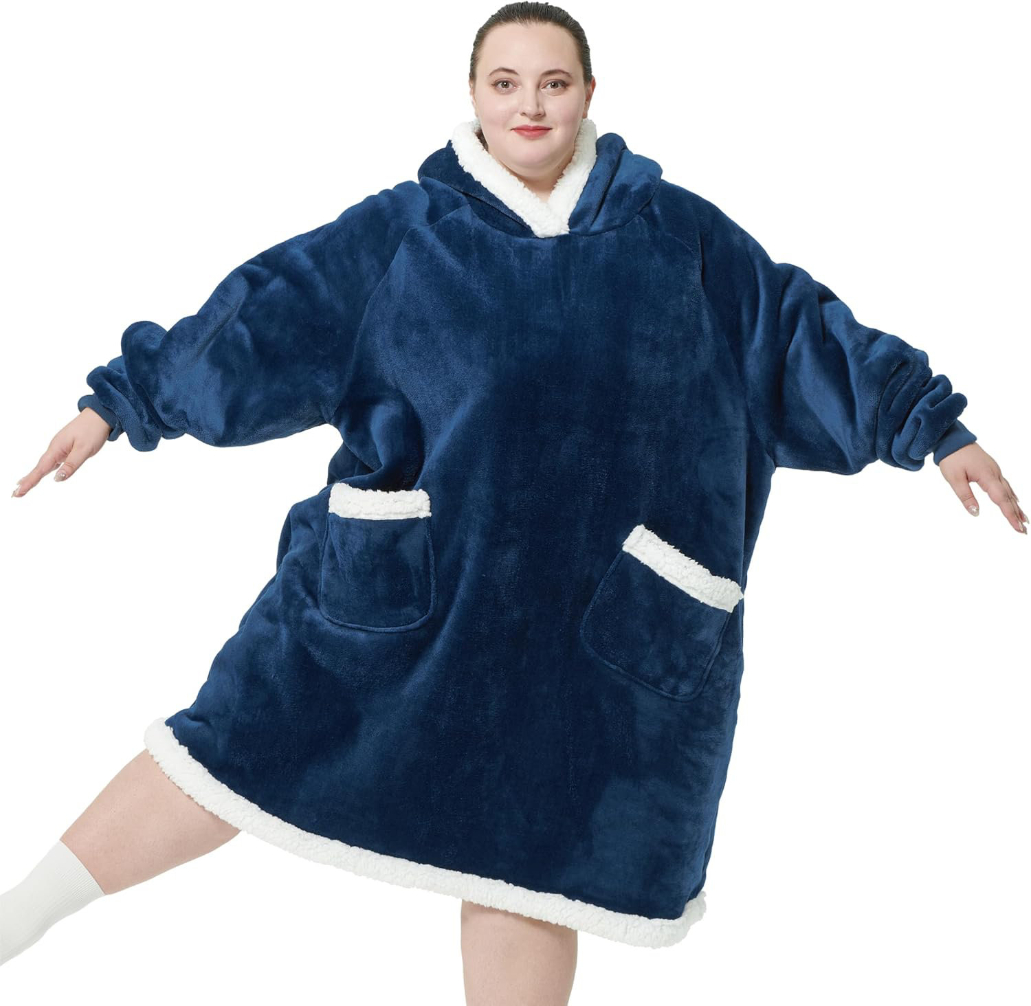 Bedsure Wearable Sherpa Blanket Hoodie With Sleeves Reviews