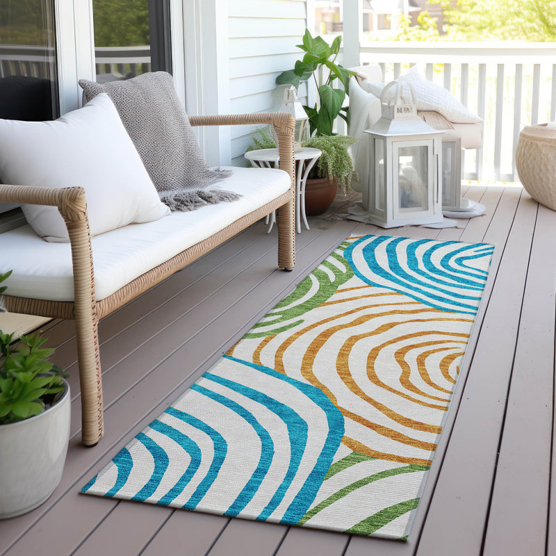 Tapis de porte d'extérieur antidérapant Leis, Tapis de couloir 2 pi 3 po x 7 pi 6 po