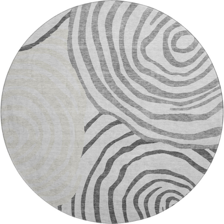 Premium Machine Washable Prisco Gray Rug