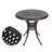 Baze Round Cast Aluminum Dining Table, Outdoor Patio Retro Bistro Dining Table with 2" Umbrella Hole-248005610-210650477