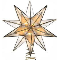 Kurt S. Adler® Capiz Gold Star With Rays Tree Topper 10IN