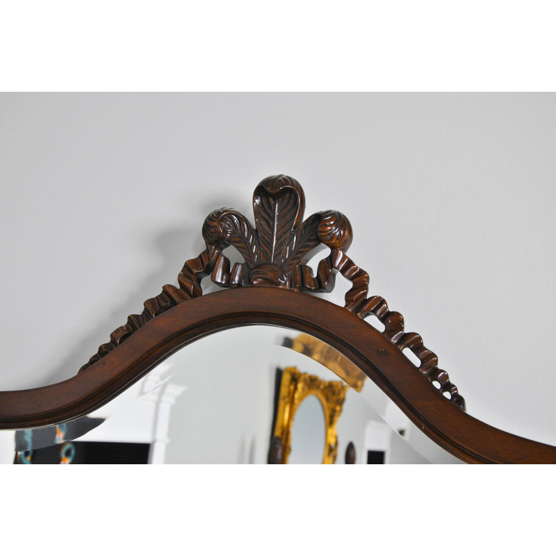 Solid Wood Shield Wall Mirror