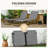 2 Pieces Pool Chaise Lounge Chairs, Folding Lounge Chairs With 5-Level Reclining Back, Steel Frame, Dark Gray-849243390
