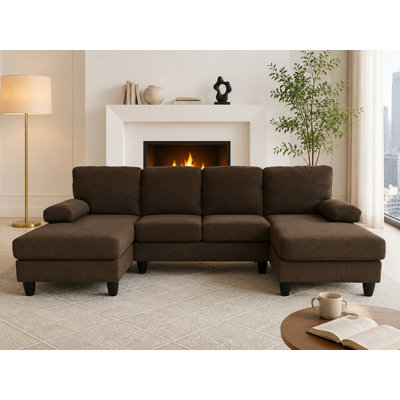 104" U Shape Sectional Sofa Cloud Couch