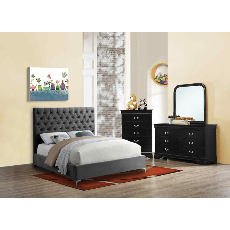 Upholstered Bed, Steel, Super King (6')