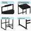 De 2 tabourets de bar modernes et confortables avec revêtement en velours, structure en métal noir, repose-pieds et support dorsal pour la structure de bar à domicile 2, espaces de salle à manger rembourrés dans les bureaux-863087532-863087535