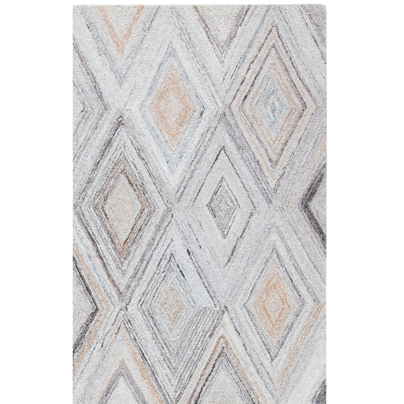 Liskeard Hand Tufted Geometric Area Rug , Rectangle 3' x 5'