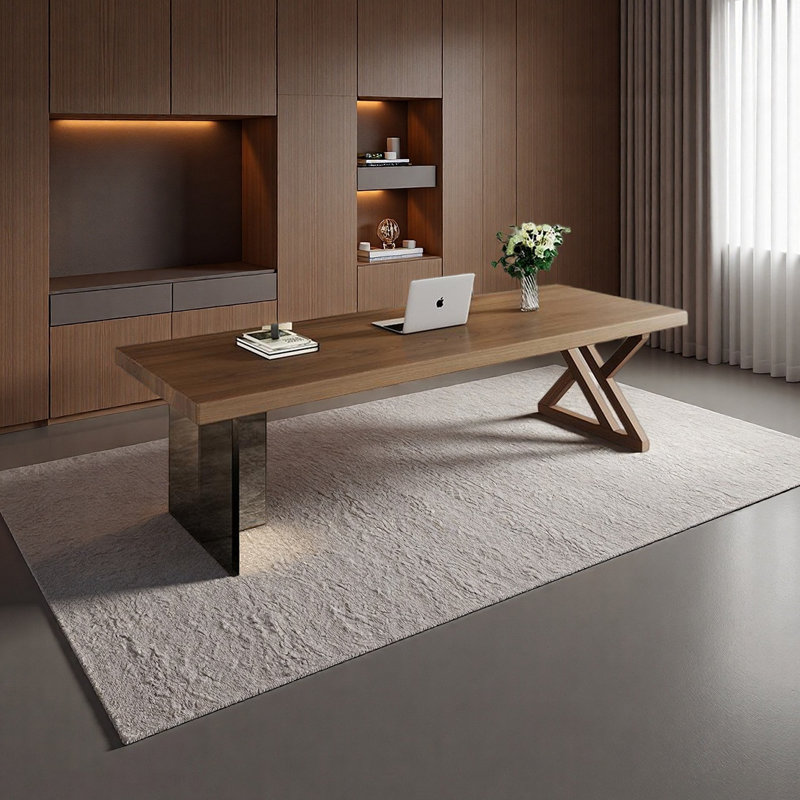 Bureau de style rétro, H 29,52 po x l 70,86 po x P 31,49 po